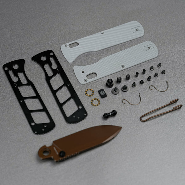 Vombat Handle Scales - Gray Norplex UltreX™ G10