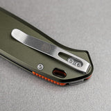 Zander - Vanchor Lock® | Olive Green Aluminium + Stonewash S35VN - A4602