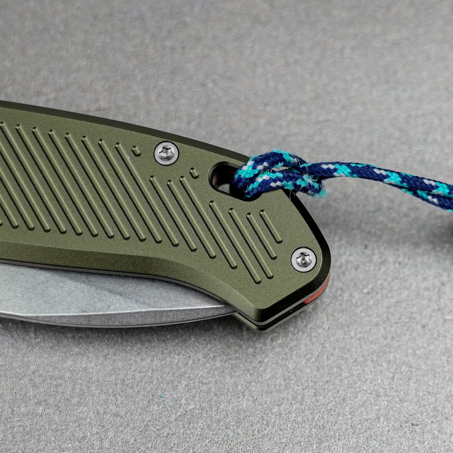 Zander - Vanchor Lock® | Olive Green Aluminium + Stonewash S35VN - A4602