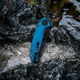 Zander - Vanchor Lock® | Steel Blue Aluminium + Blackwash S35VN - A4603