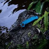Zander - Vanchor Lock® | Steel Blue Aluminium + Blackwash S35VN - A4603