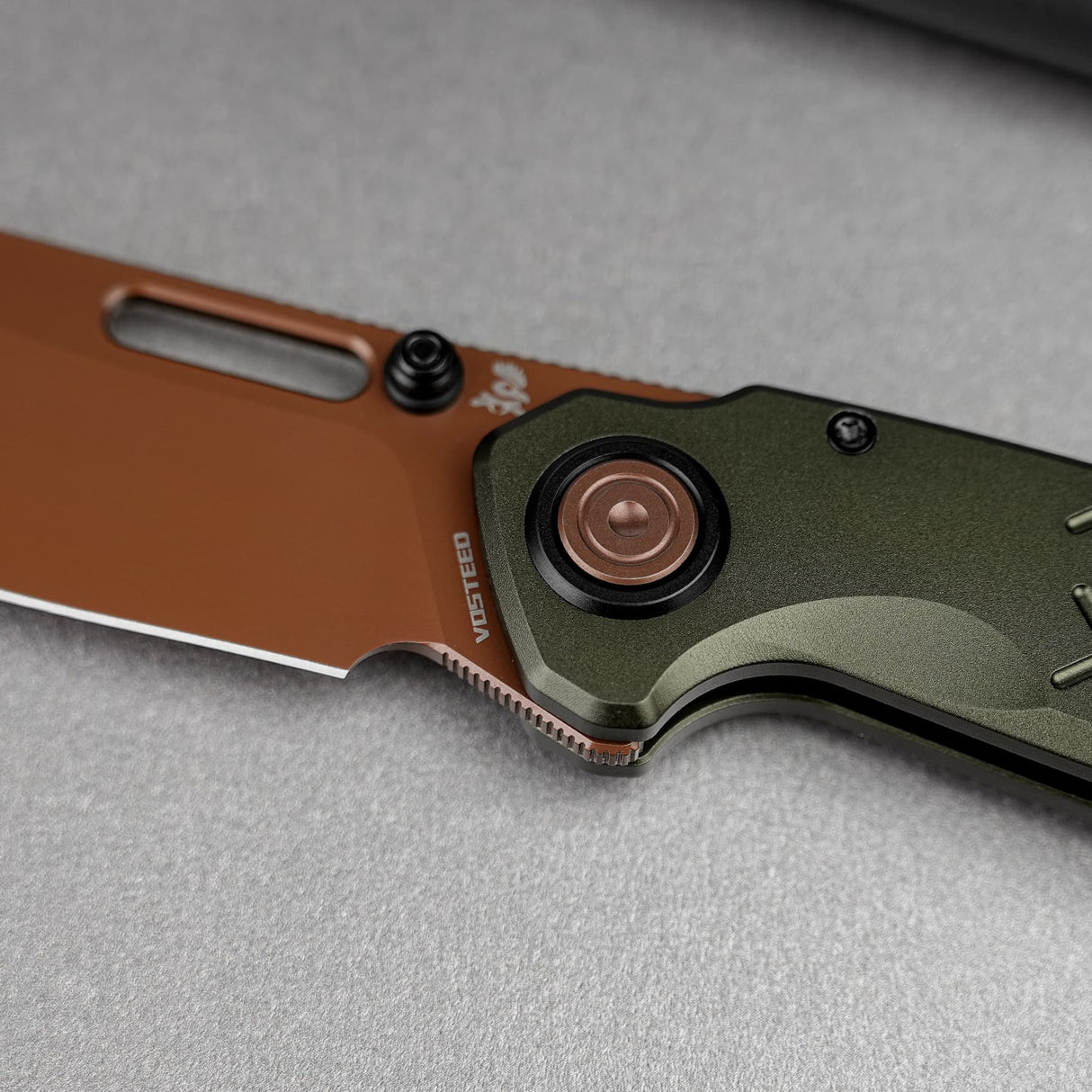 Zander - Vanchor Lock® | Olive Green Aluminium + Coper Dune S35VN - A4604