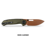 Zander - Vanchor Lock® | Olive Green Aluminium + Coper Dune S35VN - A4604