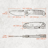 Zander - Vanchor Lock® | Orange Aluminium + Blackwash S35VN - A4606