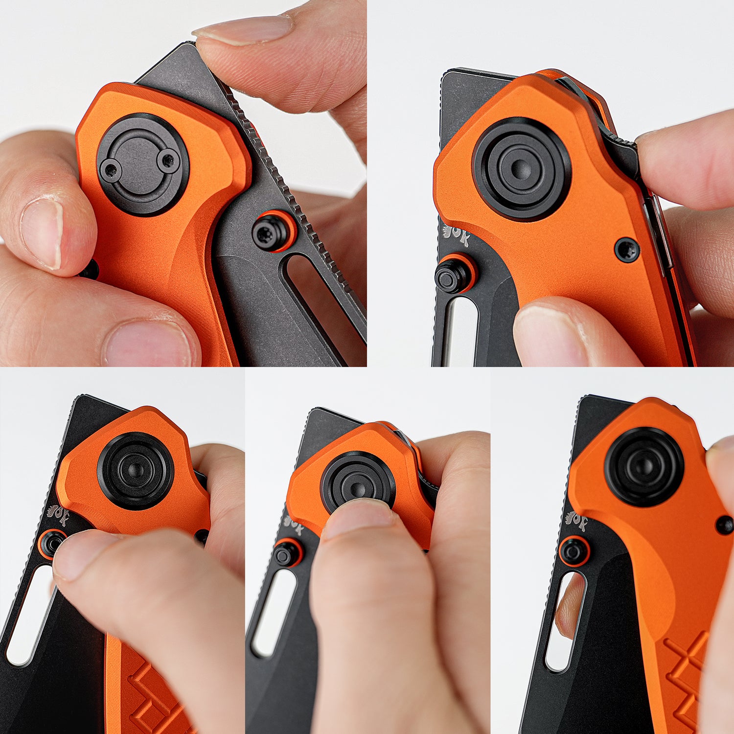Zander - Vanchor Lock® | Orange Aluminium + Blackwash S35VN - A4606