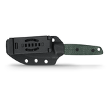 Mink - Fixed Blade | Green Micarta + Blackwashed Nitro-V - D0102