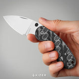 Microbe™ DSJ AirTi | Vortex Micarta + Satin 14C28N