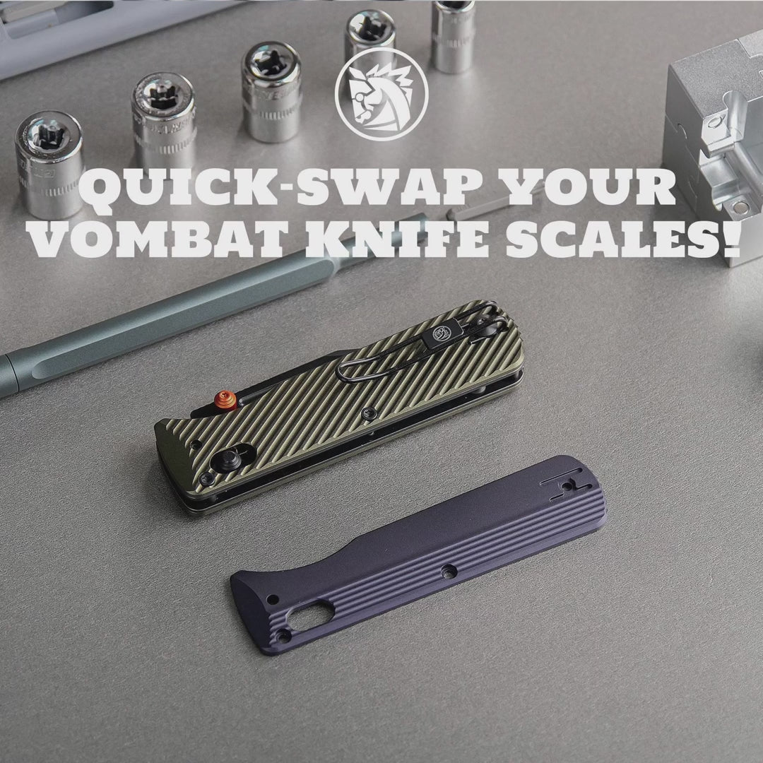 Vombat Handle Scales - Bamboo Micarta Sahara Drift