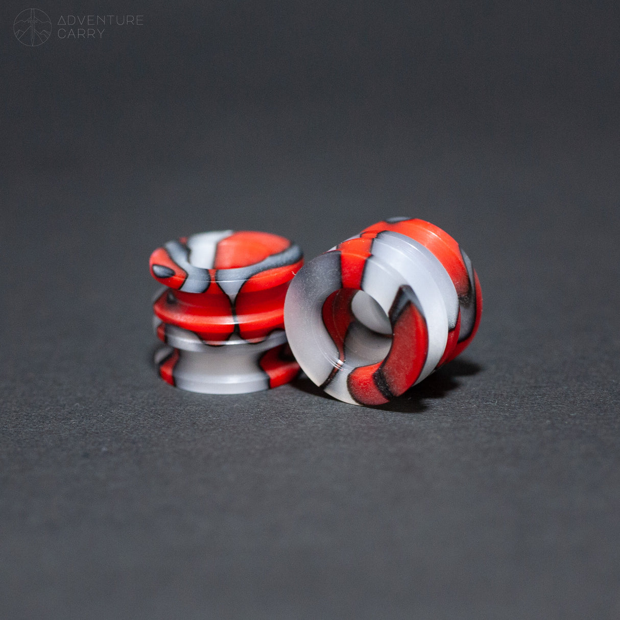 Crimson Twirl Acrylic Bead