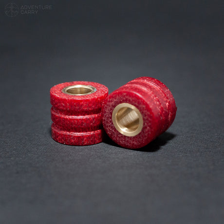 Crimson Micarta Bead