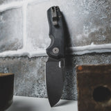 Urban EDC F5.5 | Black Micarta & Acid Etched M390 Blade