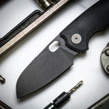 Urban EDC F5.5 | Black Micarta & Acid Etched M390 Blade